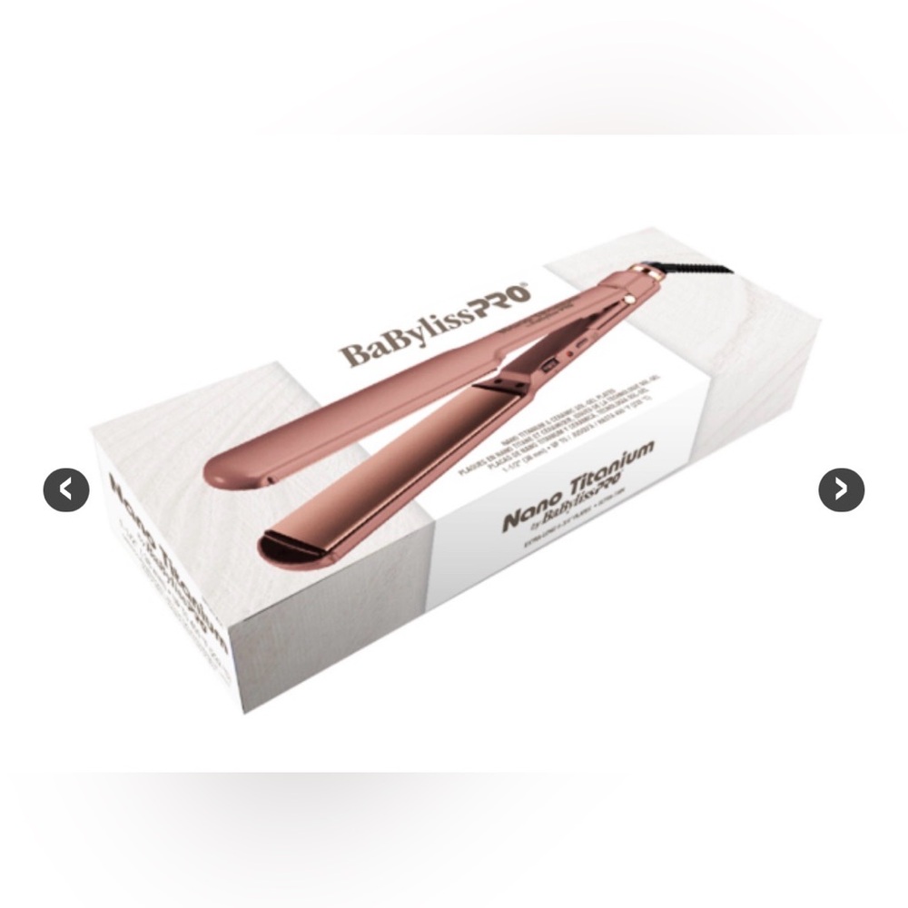 Hair Straightener Rose Gold BaByliss Pro Nano Titanium